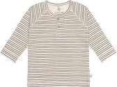Lassig- lange mouwen -shirt-wit met grijze streepjes -86/92