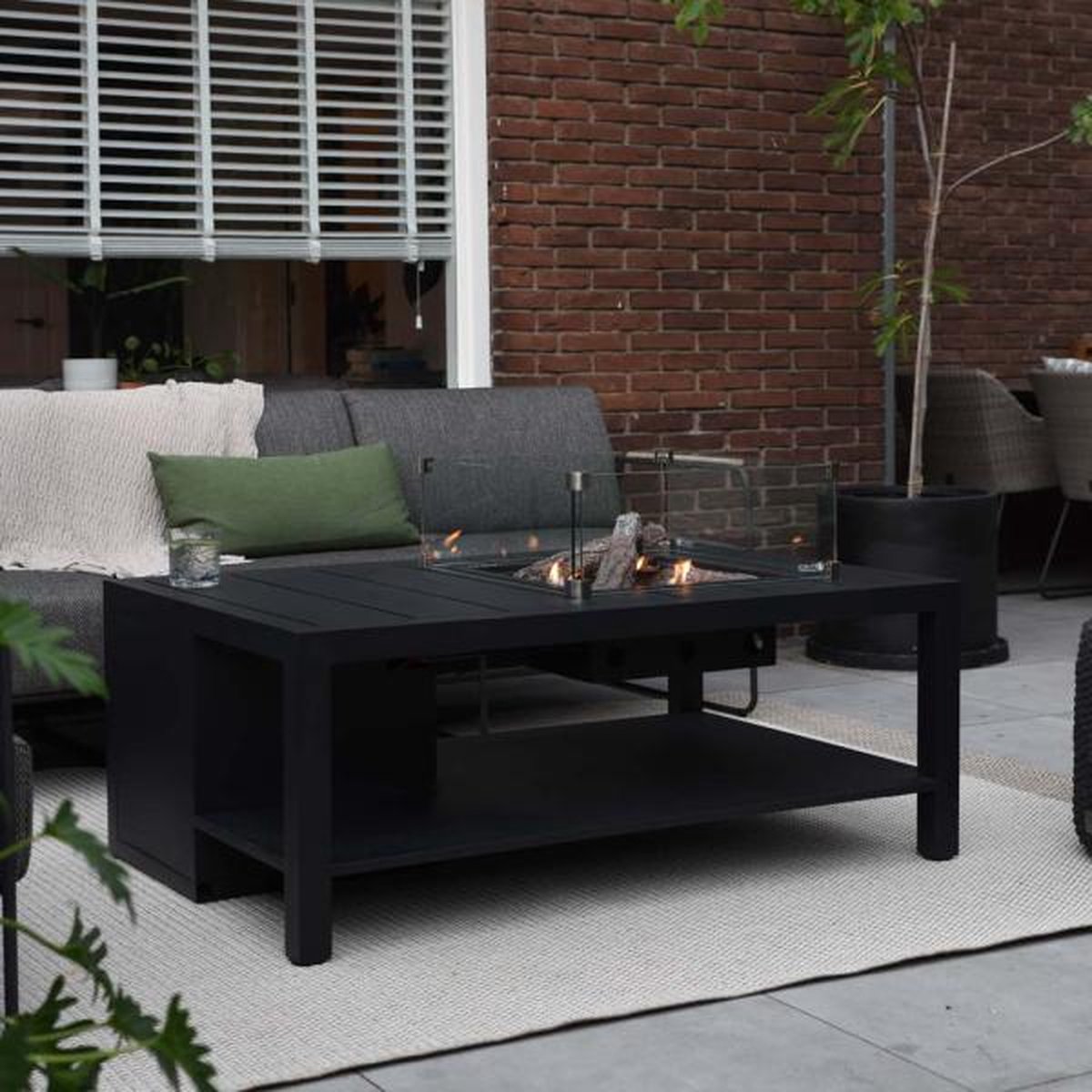 Cosi Cosiflow Straight - Fire Table 120 x 80 cm - Anthracite