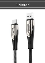 USB C kabel 1 meter van USB C naar USB A met Gevlochten nylon Van ZEDAR (oplaadkabel Samsung)