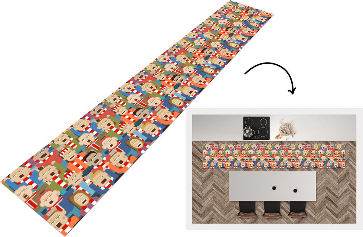 KitchenYeah Keukenloper - Keukenmat - Hooligans - Sport - Patronen - Keuken vloerkleed Multicolor