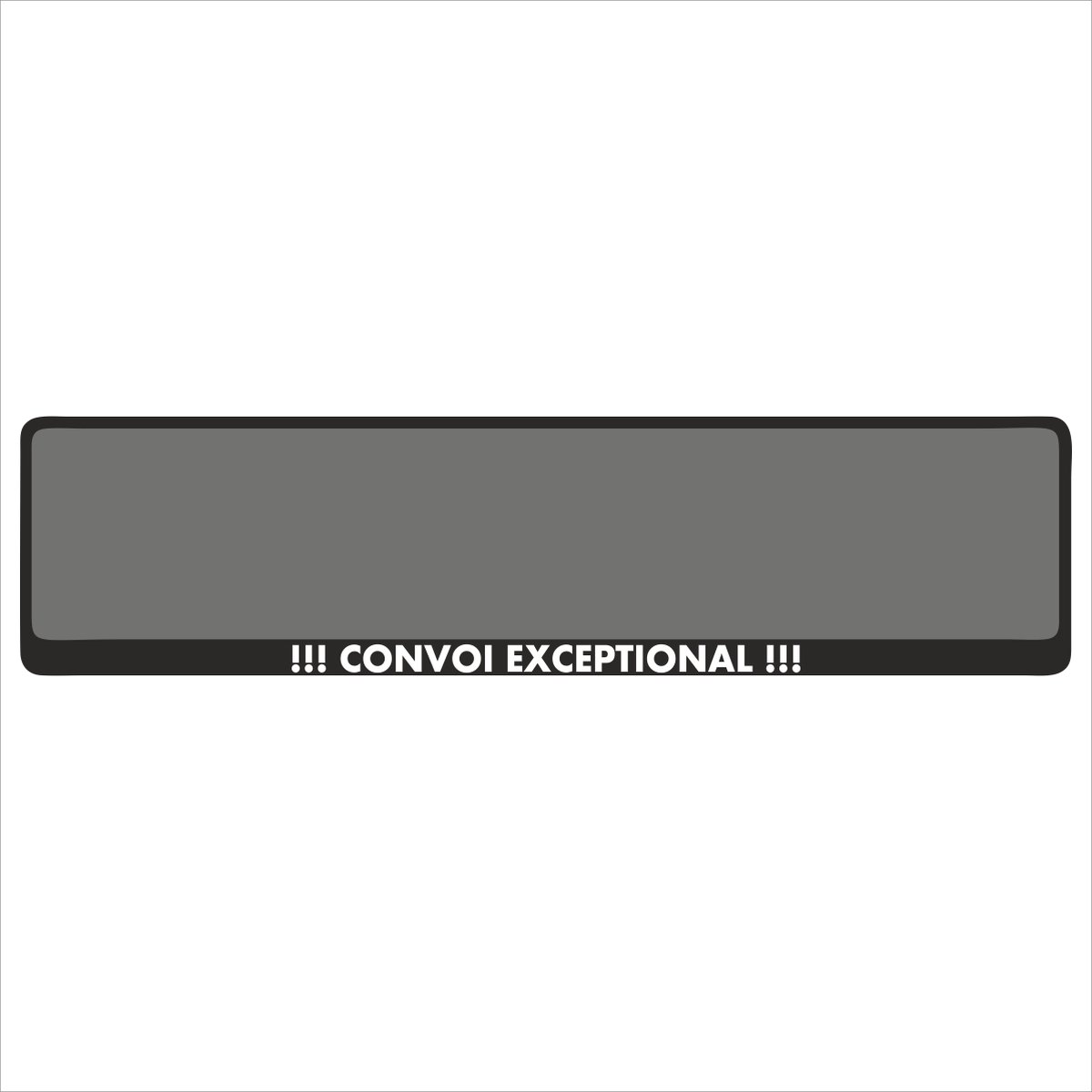 Kentekenplaathouder - Auto - Met Tekst - Convoi exceptional - Voor Kentekenplaat 520x110mm