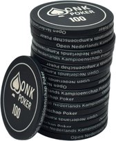 ONK Poker keramische Chips 100 zwart (25 stuks) - pokerchips - pokerfiches - poker fiches - keramisch - pokerspel - pokerset - poker set