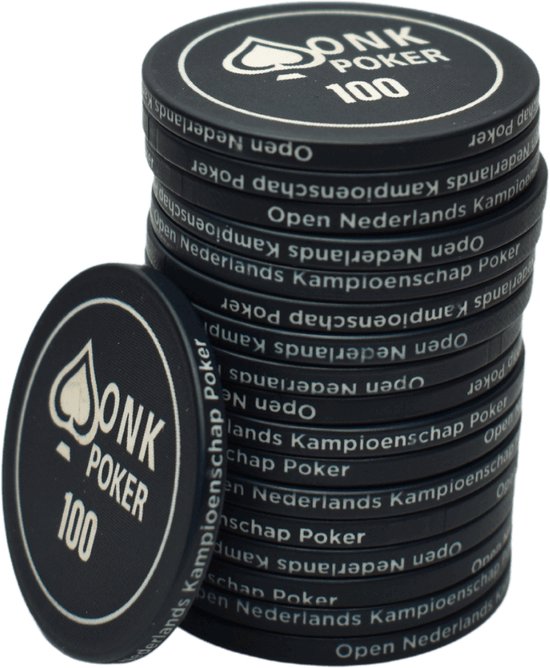 ONK Poker keramische Chips 100 zwart (25 stuks) pokerchips pokerfiches poker... bol