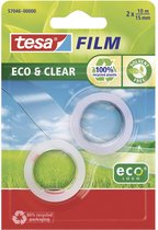 Tesa 57046 57046-00-00 Tesafilm Tesafilm Eco & Clear Transparant (L X B) 10 M X 15 Mm 2 Rollen
