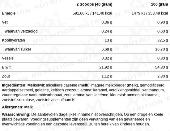 XXL Nutrition - Delicious Protein Pudding - 22 Gram Eiwit - Eiwitrijke Snack & Dessert - Diverse Smaken - Salted Caramel - 440 Gram (11 doseringen) van XXL Nutrition — afbeelding 2