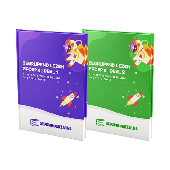 Begrijpend Lezen Groep 6 - Deel 1 & 2 - Oefenboeken.nl - Voo ... - cover