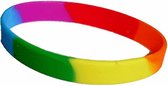 Siliconen armbandjes - stretch - regenboog - polsbandjes - volwassenen - pride