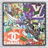 ✅ UNIEK 1 van de 10 - Luxify 132 - Kunstwerk Canvas 100x100 cm - groot - Print op Canvas schilderij - CUSTOM LUXURY WALL ART - FILM ART - CUSTOM WALL ART - CUSTOM DESIGN - (Wanddecoratie woon