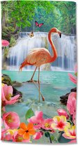 Good Morning Strandlaken -  Flamingo - 100x180 cm  - Velours