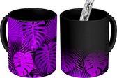 Magische Mok - Foto op Warmte Mokken - Koffiemok - Jungle - Neon - Paars - Design - Magic Mok - Beker - 350 ML - Theemok