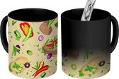 Magische Mok - Foto op Warmte Mokken - Koffiemok - Patronen - Groente - Eten - Magic Mok - Beker - 350 ML - Theemok