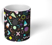 Mok - Koffiemok - Memphis stijl - Neon - Abstract - Design - Mokken - 350 ML - Beker - Koffiemokken - Theemok
