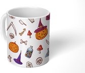 Mok - Patronen - Halloween - Heks - Mokken - 350 ML - Beker - Uitdeelcadeautjes