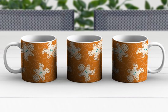 Tasse - Tasse à café - Motifs - Pain d'épice - Biscuits - Tasses - 350 ML - Tasse - Tasses à café - Tasse à thé - Décoration Sinterklaas - Cadeaux pour enfants - Cadeaux de chaussures Sinterklaas