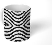 Mok - Koffiemok - Waves - Patronen - Zwart Wit - Mokken - 350 ML - Beker - Koffiemokken - Theemok