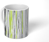 Mok - Koffiemok - Patronen - Groen - Grijs - Verf - Mokken - 350 ML - Beker - Koffiemokken - Theemok