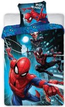 KD® - Marvel Spiderman, Webbed Wonder - Dekbedovertrek - Eenpersoons - 140 x 200 cm - Katoen