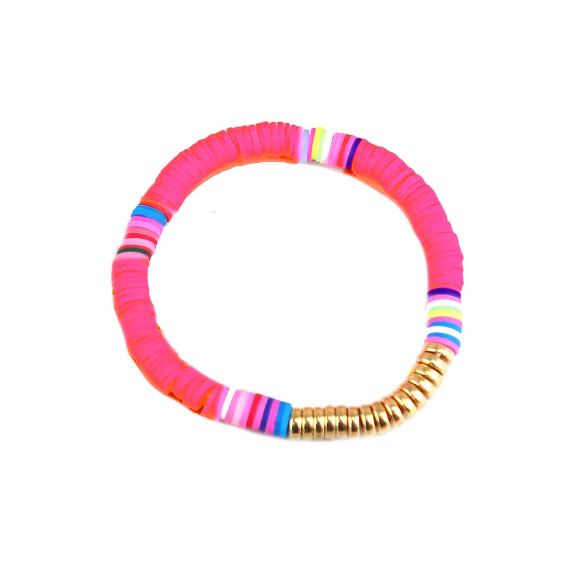 Boho kralen armband | bohemian | regenboog | kralen | zomer | roze