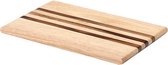 Planche à découper Continenta - Hévéa avec rayures en bois d'acacia - 26 x 16,5 x 1,2 cm