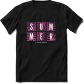 Summer Paradise | TSK Studio Zomer Kleding  T-Shirt | Roze | Heren / Dames | Perfect Strand Shirt Verjaardag Cadeau Maat L
