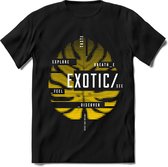 Exotic Leaf | TSK Studio Zomer Kleding  T-Shirt | Geel | Heren / Dames | Perfect Strand Shirt Verjaardag Cadeau Maat L