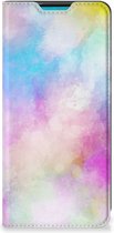 Bookcase Personaliseren Geschikt voor Samsung Galaxy A73 Telefoonhoesje Watercolor Light