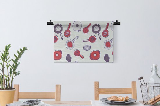 Tapisserie - Toile Murale - Motif - Cuisine - Pan - Nourriture - 60x40 cm - Tapisserie