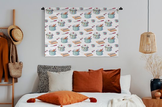 Tapisserie - Tapisserie - Motifs - Cuisine - Nourriture - Poisson - Pan - 120x80 cm - Tapisserie