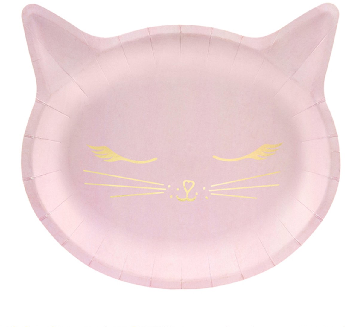 Borden roze kat 6 stuks