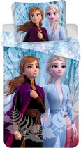 KD® - Frozen, Elsa & Anne - Dekbedovertrek - Eenpersoons - 140 x 200 cm - Katoen