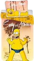 KD® - Simpsons, Sexy and Athlete - Dekbedovertrek - Eenpersoons - 140 x 200 cm - Katoen