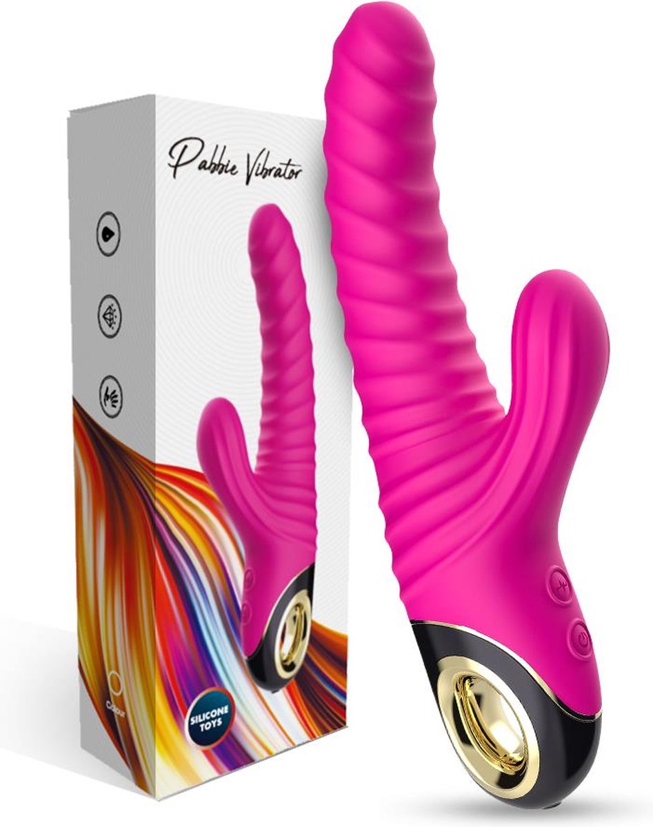 Goedkoopste Foxshow - Eternity roze - vibrator - G-spot - 52-00019 - aparte motoren - USB oplaadbaar - 100 waterdicht - 9 vibratiestanden - The eternity zit vol power!