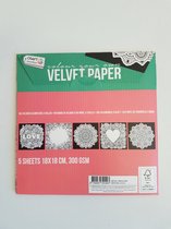 Craft Sensations - Velvet paper fluweel - kleurboek- thema love