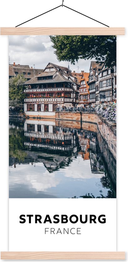 Porte-affiche avec affiche - Affiche scolaire - France - Water - Maison - 60x120 cm - Lattes vierges