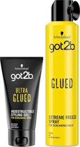 [Combo] Schwarzkopf got2b Glued Extreme Freeze Haarspray  & Got2B ultra glued/ook voor pruiken