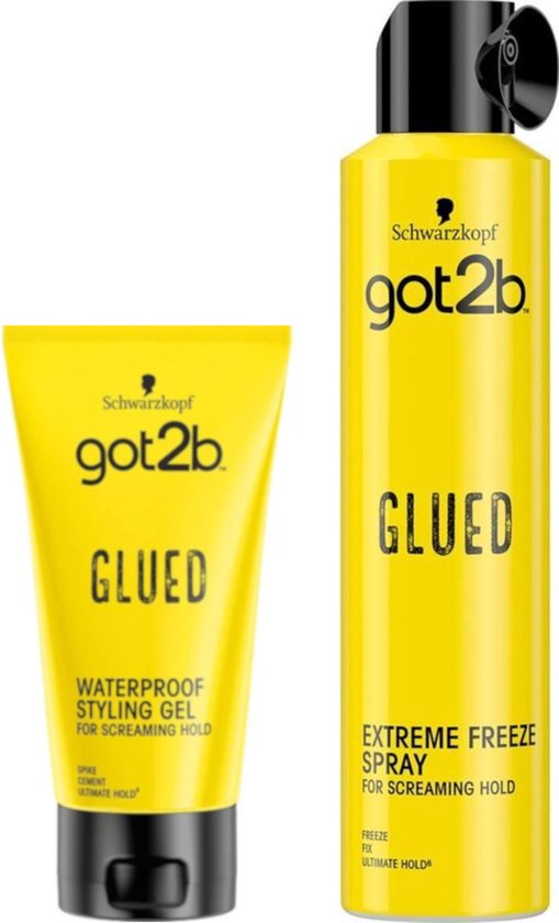 Combo] Schwarzkopf got2b gel waterproof collé et got2B GLUED EXTREME FREEZE  HAIR... | bol.com