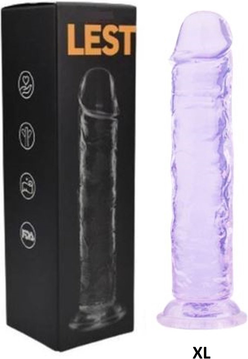 Goedkoopste TipsToys Realistische Dildo met Zuignap - Ø 4.5 cm Clitoris Dildo's Seksspeeltjes voor Vrouwen Paars