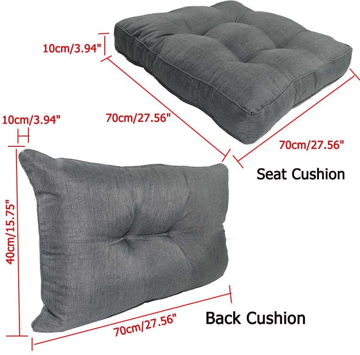 POKAR Rugkussen Lounge Kussen Tuin voor Tuinmeubelen Loungemeubels 50x40x10 cm, Donkerblauw POKAR Rugkussen Lounge Kussen Tuin voor Tuinmeubelen Loungemeubels 50x40x10 cm, Donkerblauw