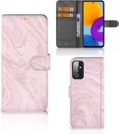 GSM Hoesje Geschikt voor Samsung Galaxy M52 Flip Case Marble Pink