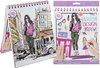 Fashion Design Book | Kleurboek Mode Ontwerpen | Inclusief stickers & stencils | Speelgoed Meisjes