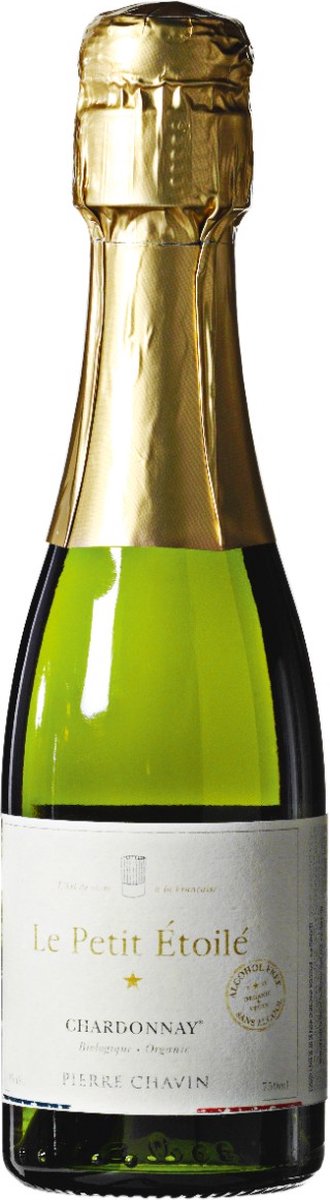 Alcoholvrije Wijn Le Petit Étoile Chardonnay Sparkling 20cl BIO Doos 12 Flesjes