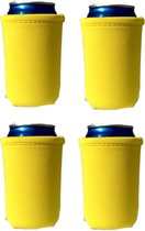 EIZOOKSHOP 4 stuks bier - frisdrank blik Koelhoudhoesje - bierblik hoesjes - Geel