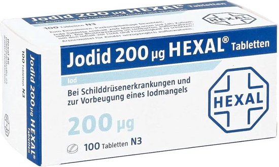 Jodid hexal tabletten 100 St | Jodium | Voordeelpak van 100 jodium tabletten | Jodium tablet | Jodium pillen |