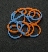 Joy Craft - loomelastiekjes - 6200/0837 - Elastieken Blue/Orange
