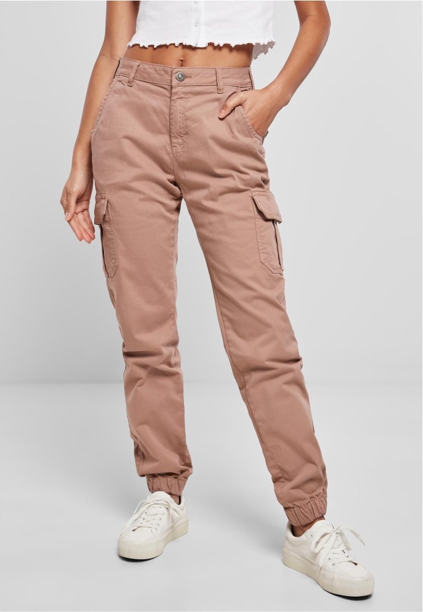 Urban Classics Cargobroek -Taille 31 inch- High Waist Roze