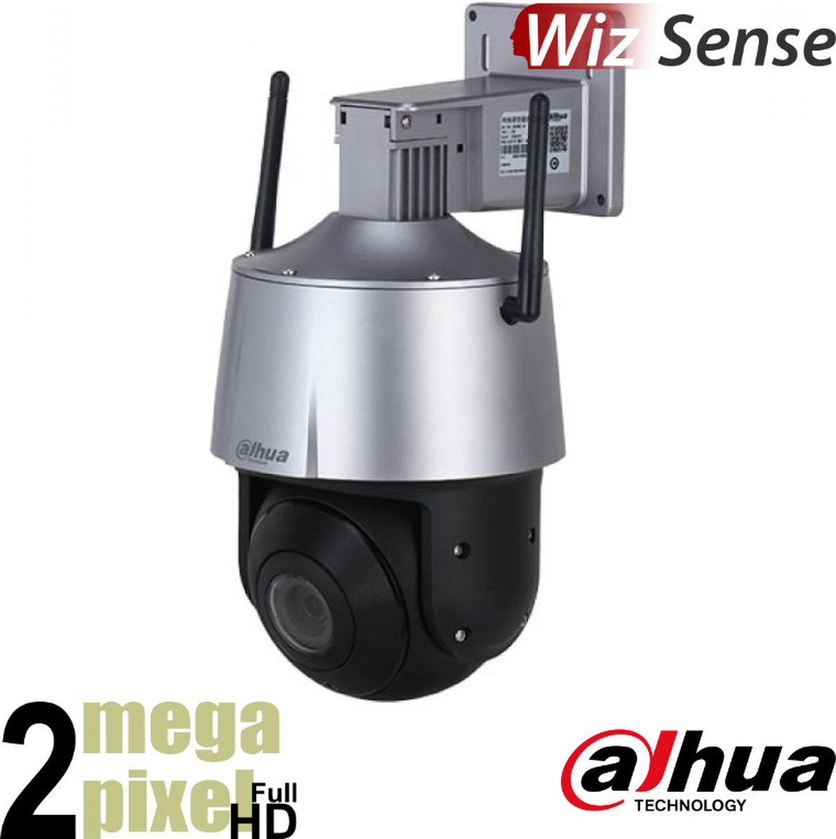 Dahua Beveiligingscamera - SD3A200-GNP-W-PV - Wifi Bestuurbare Bewakingscamera - WizSense - Nachtzicht 30m - Microfoon & Speaker - Sirene - Wit Licht