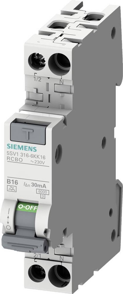 Siemens 5SV13166KK10 Aardlekschakelaar/zekeringautomaat 1-polig 10 A 0.03 A 230 V