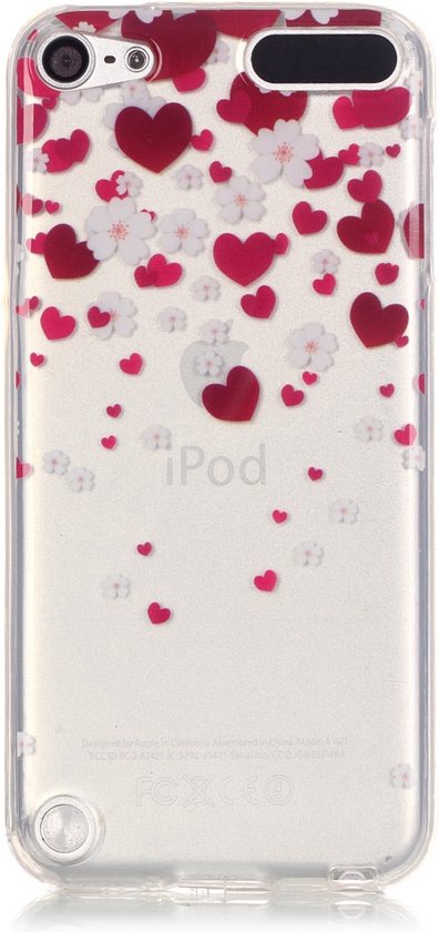 Peachy Beschermhoesje TPU iPod touch 5 6 7 hartjes doorzichtig