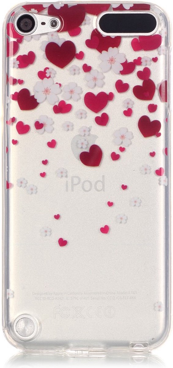 Peachy Beschermhoesje TPU iPod touch 5 6 7 hartjes doorzichtig - Peachy