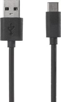 Peachy Oplaadkabel USB C naar USB A kabel Zwart gekleurd